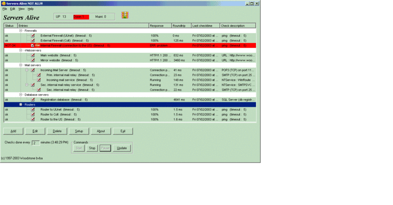 Servers Alive Screenshot